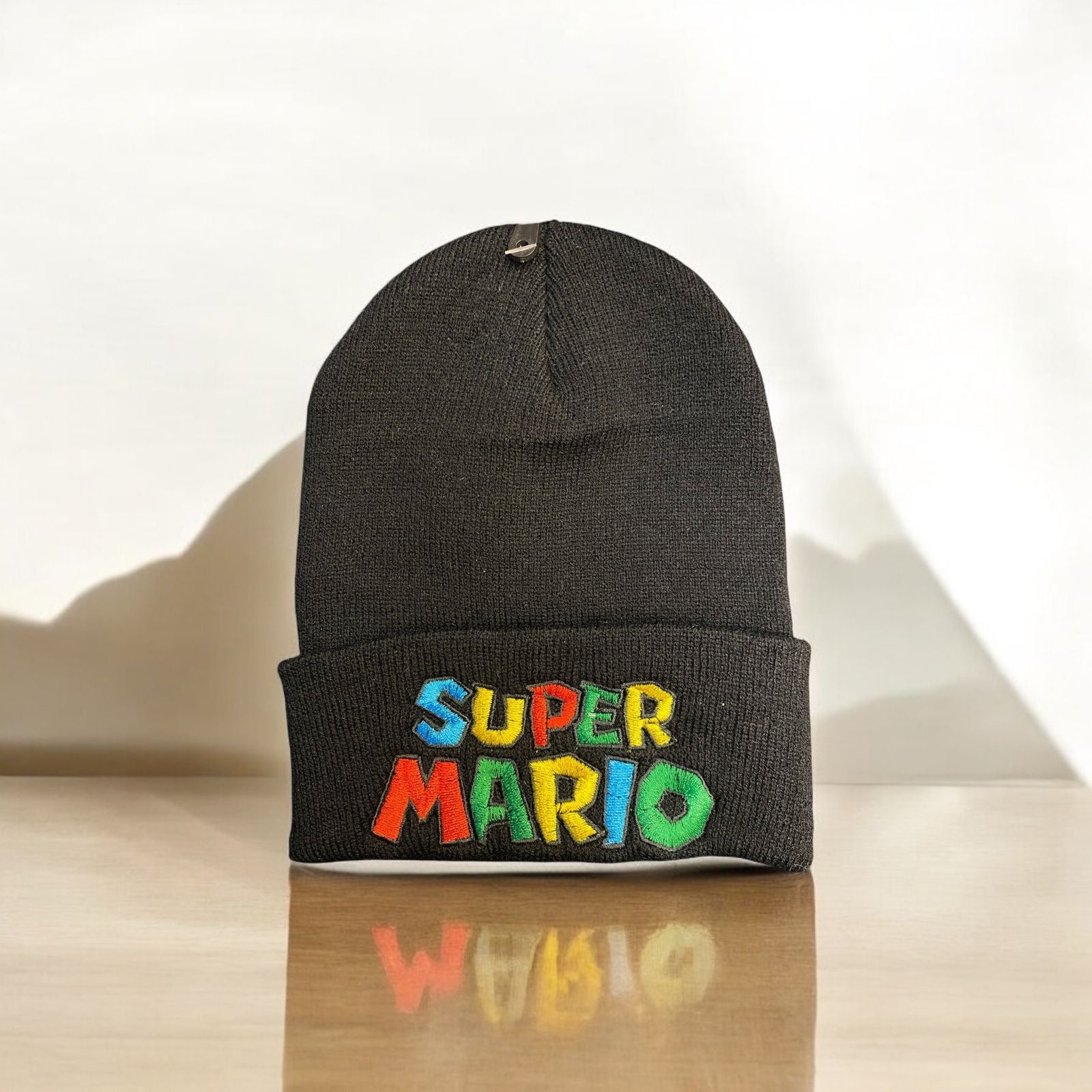 Gorro de lana súper Mario