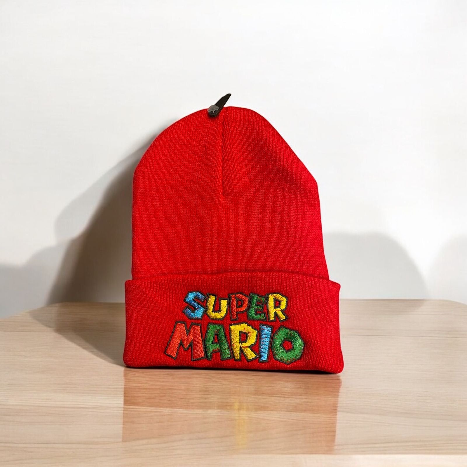 Gorro de lana súper Mario