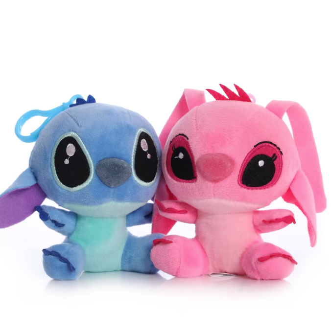 llavero stitch y angie de peluche