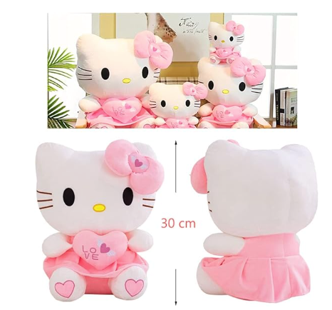 Peluche Hello Kitty love rosa 30 cm