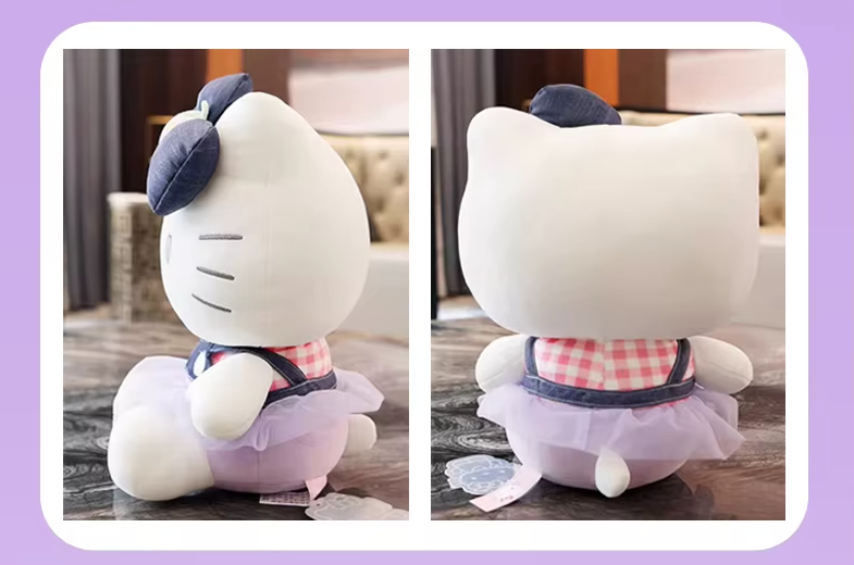 peluche hello kitty jardinera-vestido 26cm
