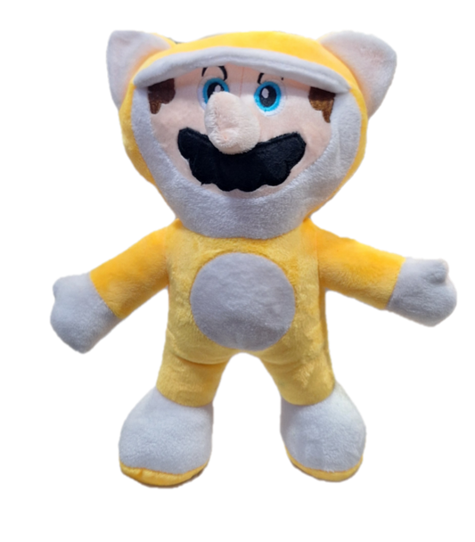 Peluche de Super Mario Bros con Traje de Gato 28 cm
