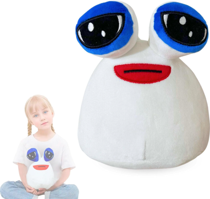 peluche pou blanco 22cm
