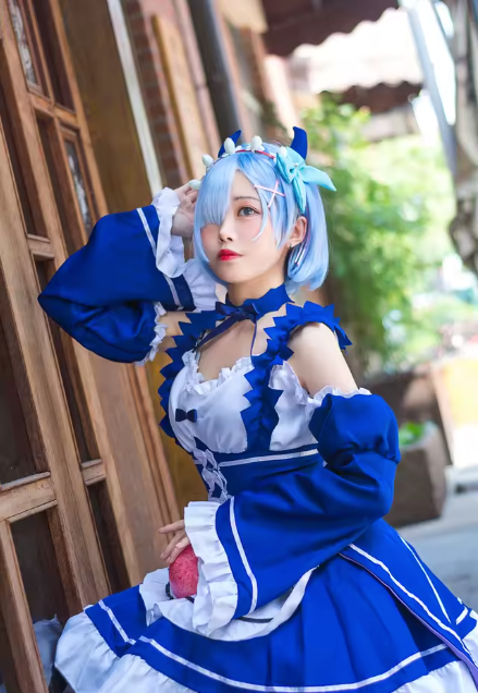 disfraz Re Zero Ram Rem azul