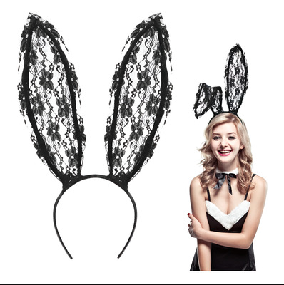 cintillo oreja de conejo negro