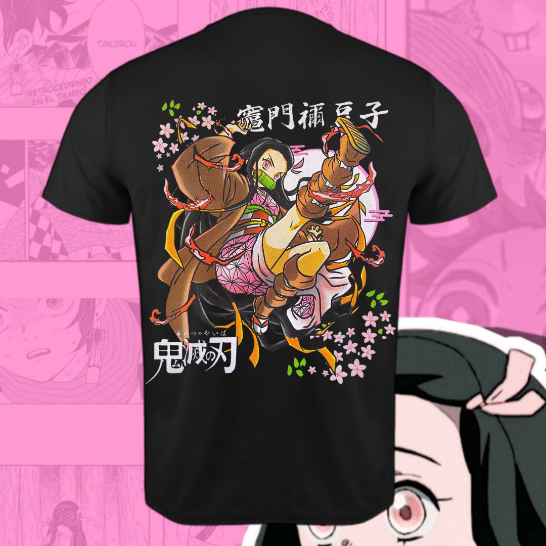 polera nezuko flores