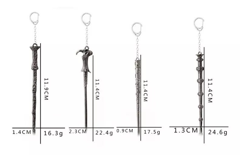 llavero varitas harry potter