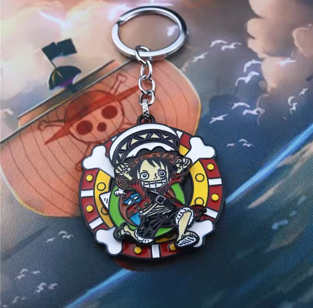 Llaveros metalicos moviles de One Piece