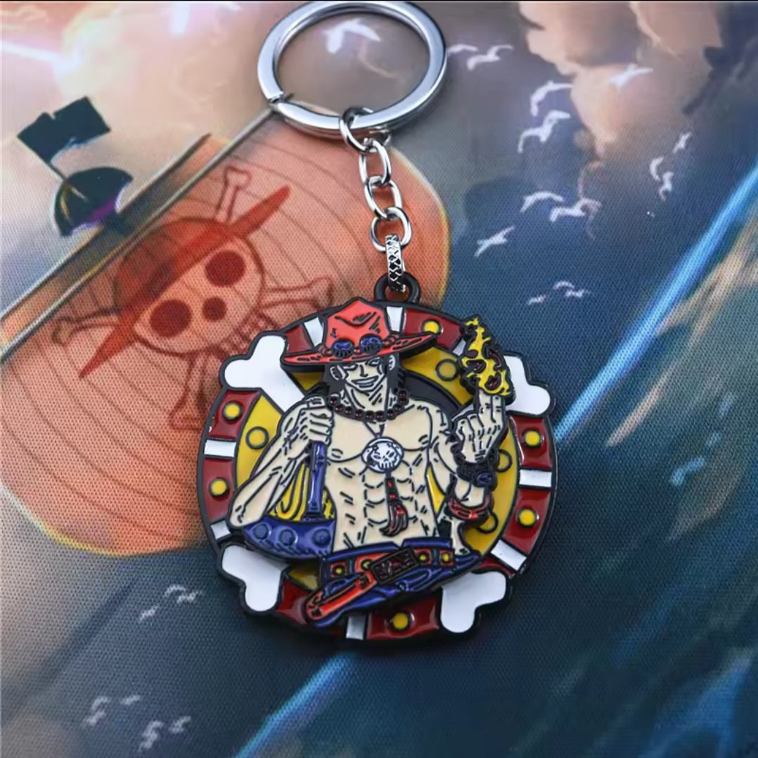 Llaveros metalicos moviles de One Piece