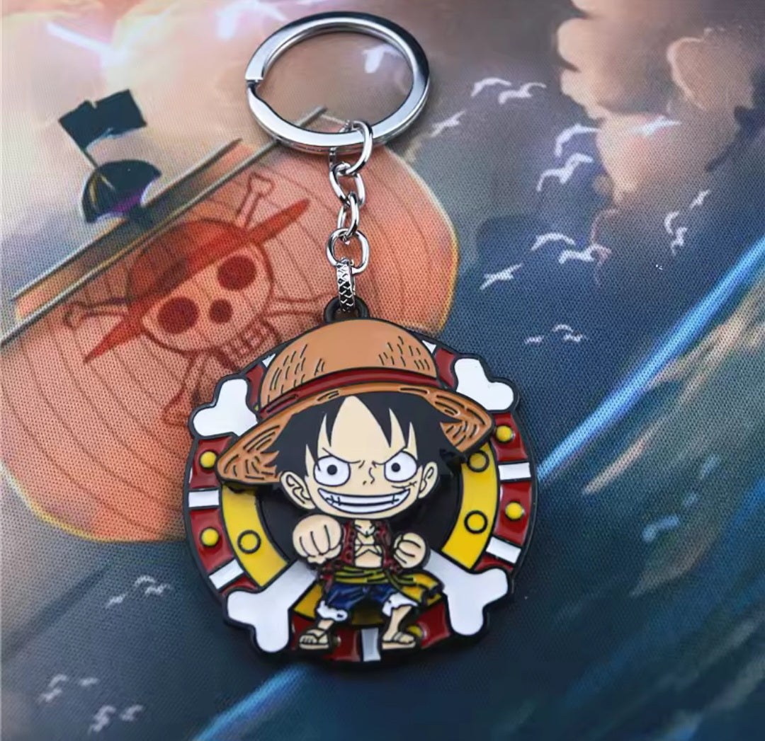 Llaveros metalicos moviles de One Piece