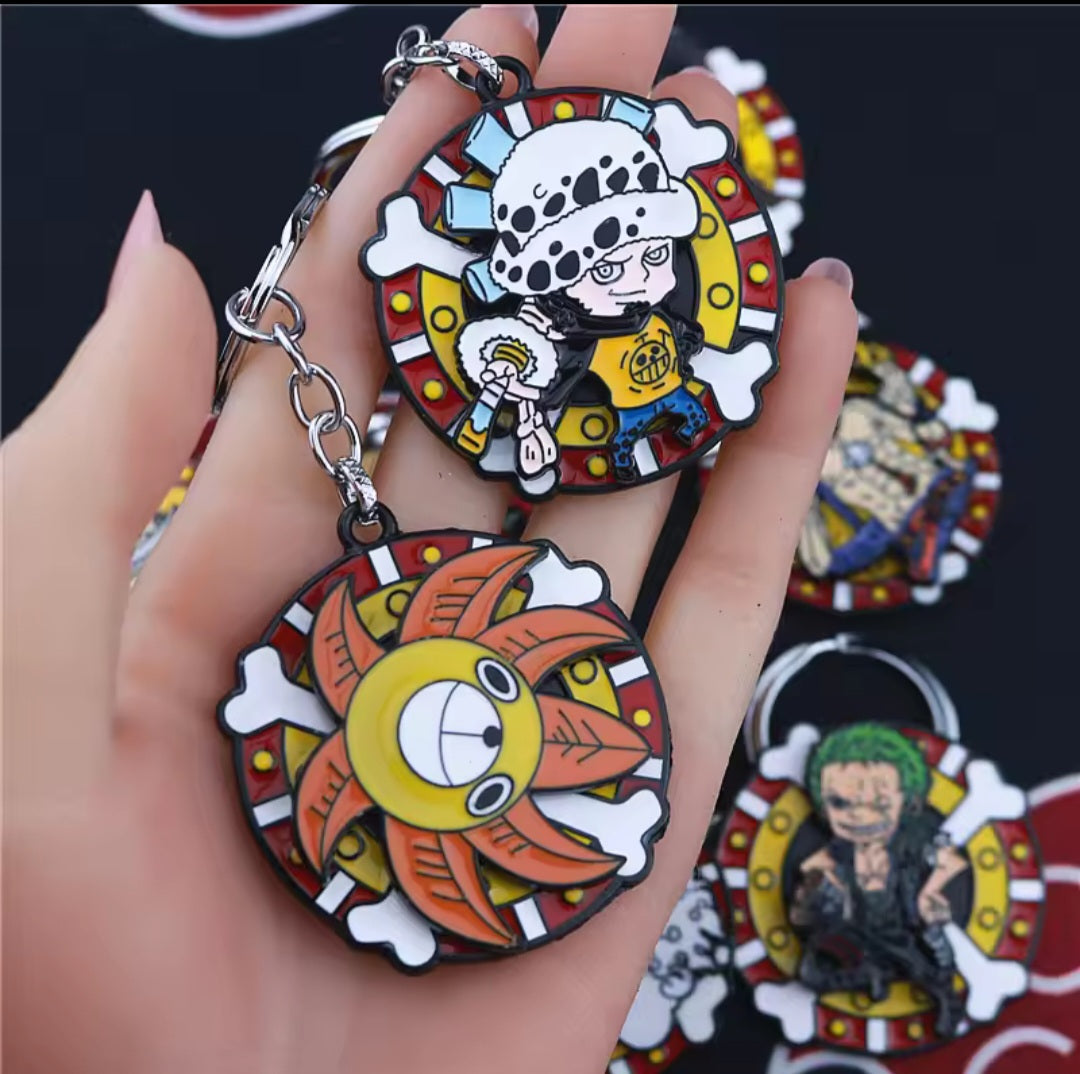Llaveros metalicos moviles de One Piece