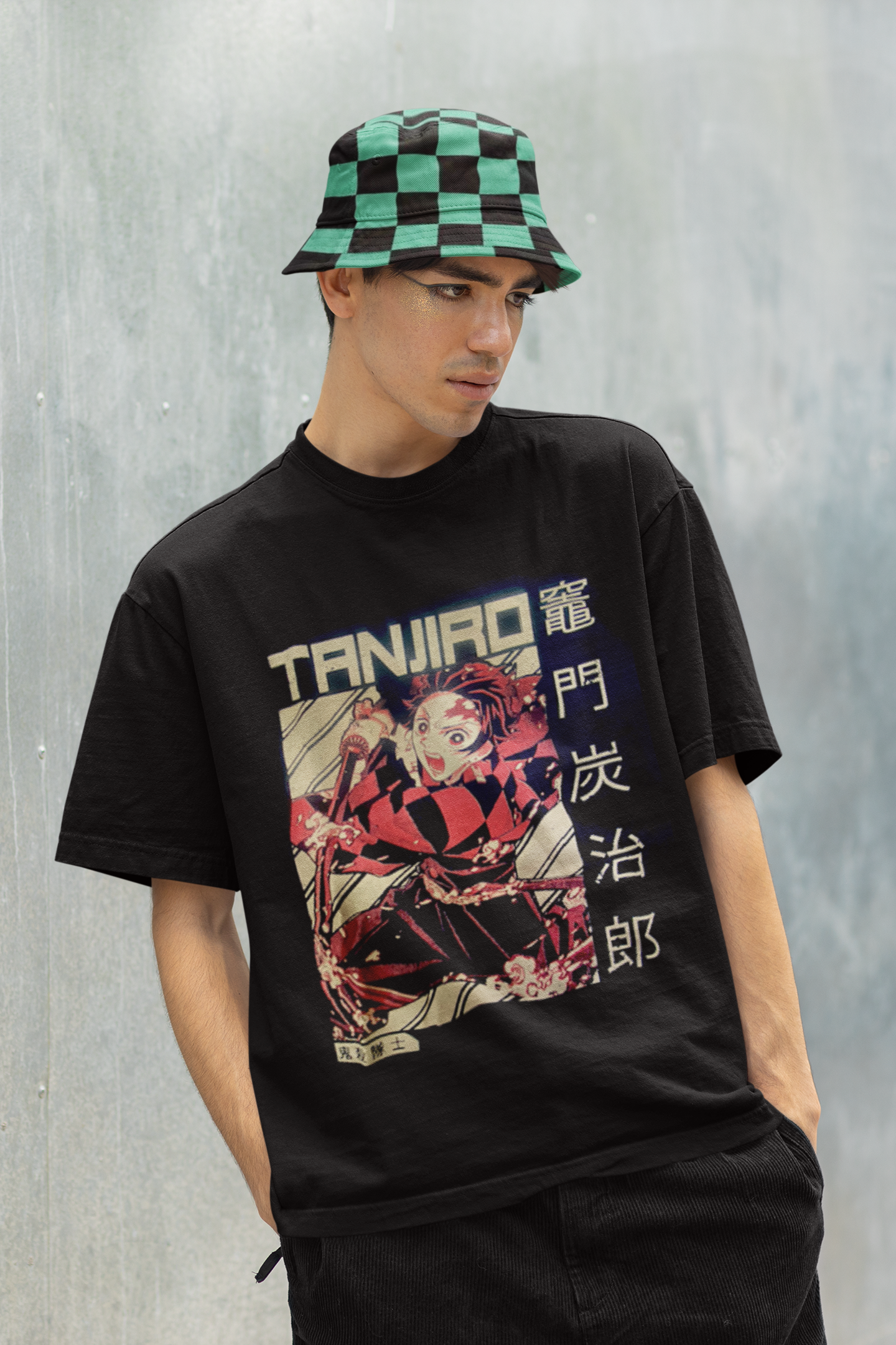 Polera Tanjiro Kamado cafe kimetsu no yaiba - amplitudmodulada