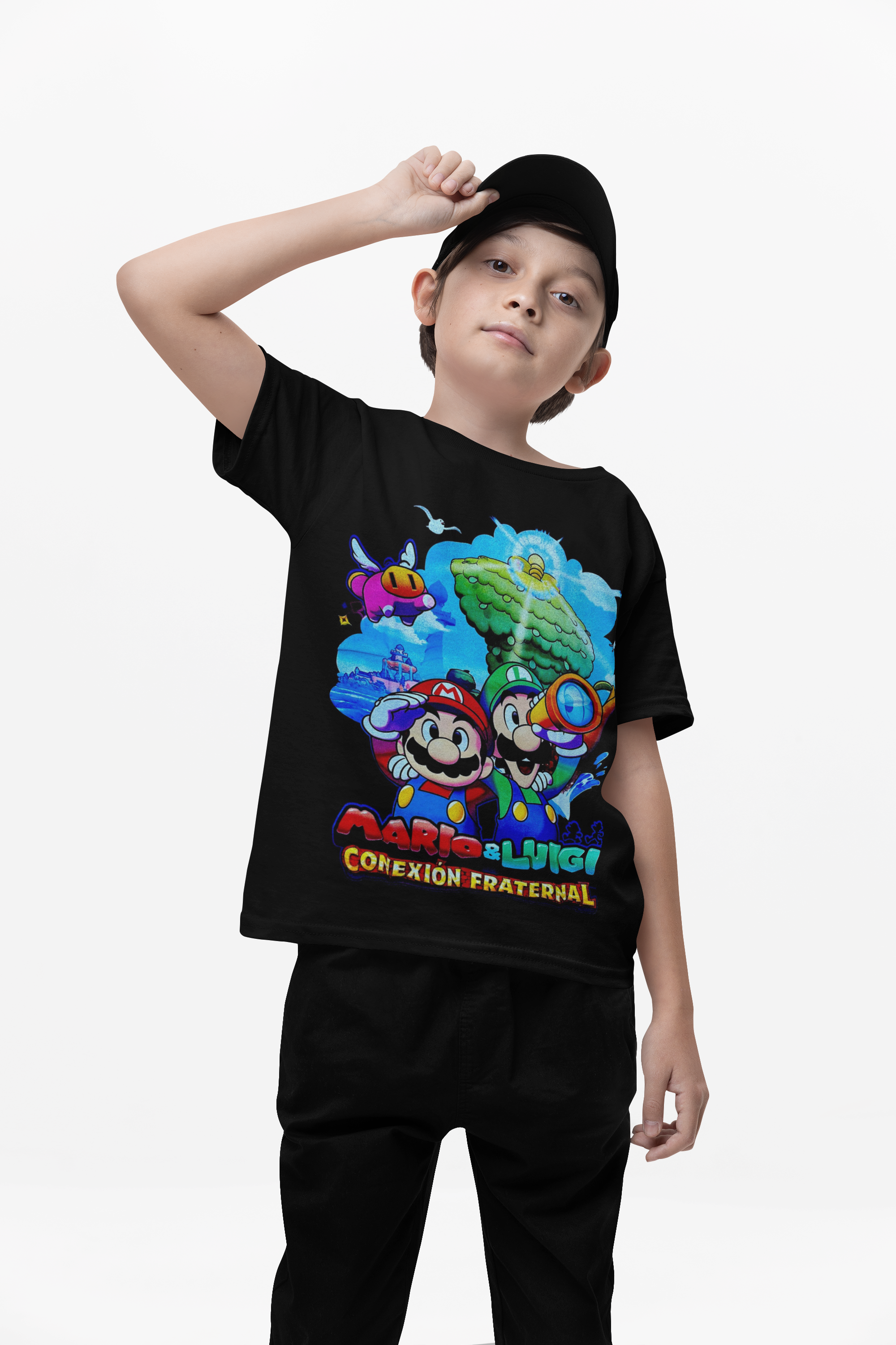 Polera Mario Luigi conexion fraternal