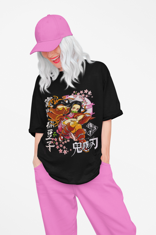 polera nezuko flores