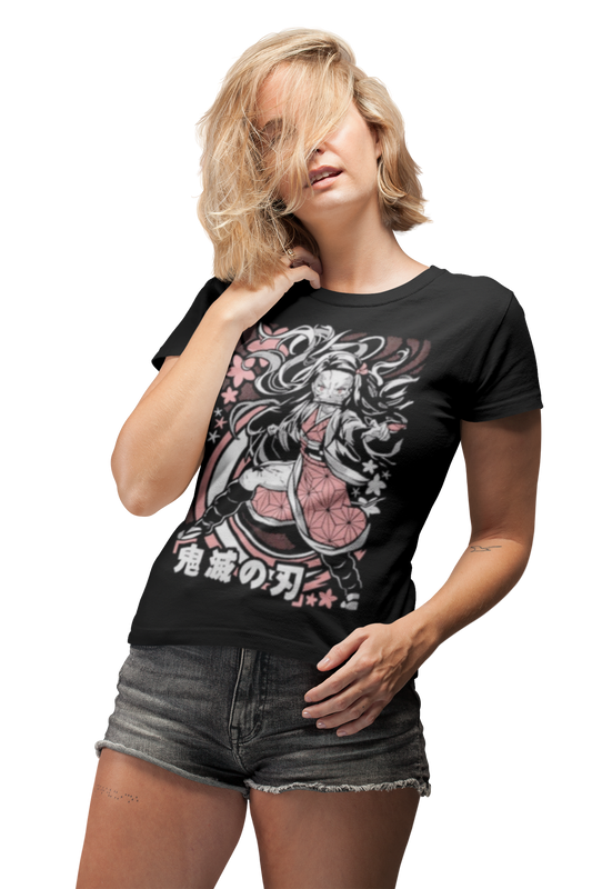Polera Nezuko Kamado Rosa Kimetsu No Yaiba - amplitudmodulada
