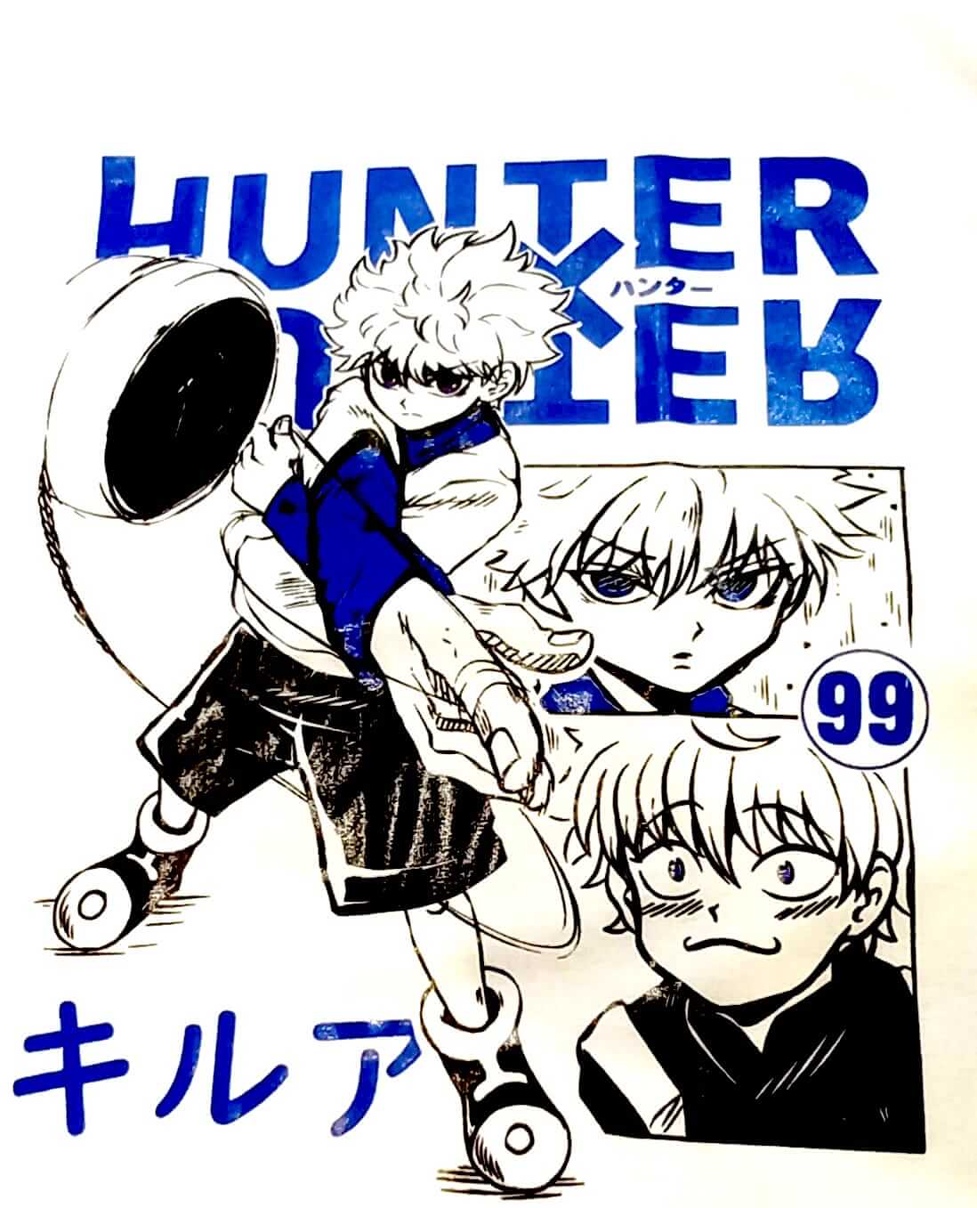 polera Hunter x Killua Blanca - amplitudmodulada