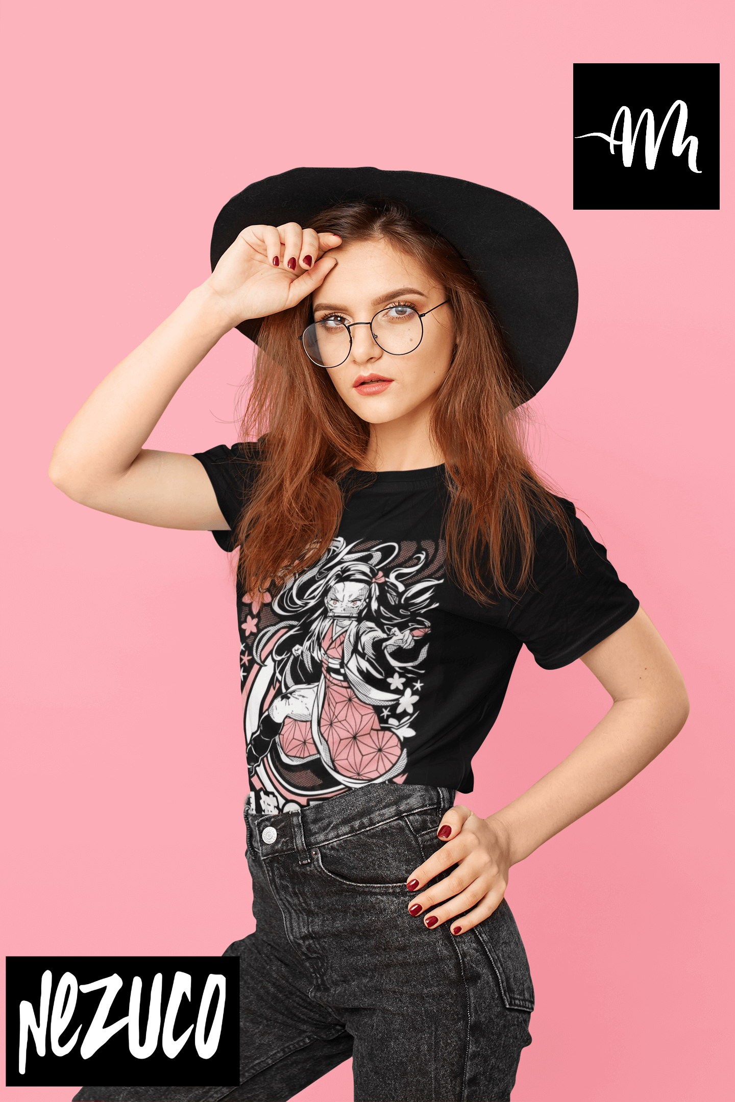 Polera Nezuko Kamado Rosa Kimetsu No Yaiba - amplitudmodulada